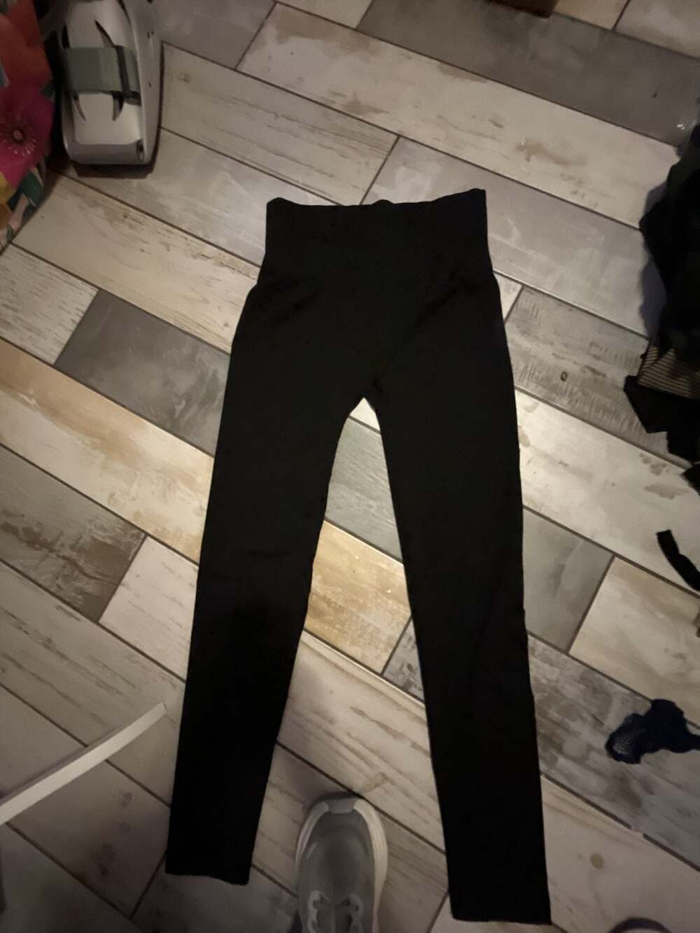 Warners Fleece Like Leggings Size 2X/3X Black High Waisted